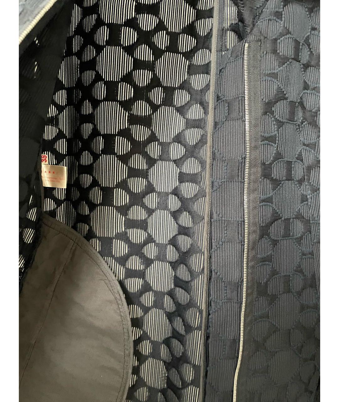 MARNI Темно-синий полиамидовый тренч/плащ, фото 6