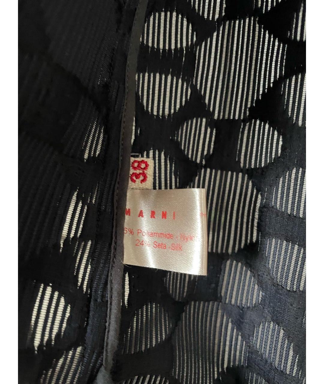 MARNI Темно-синий полиамидовый тренч/плащ, фото 5