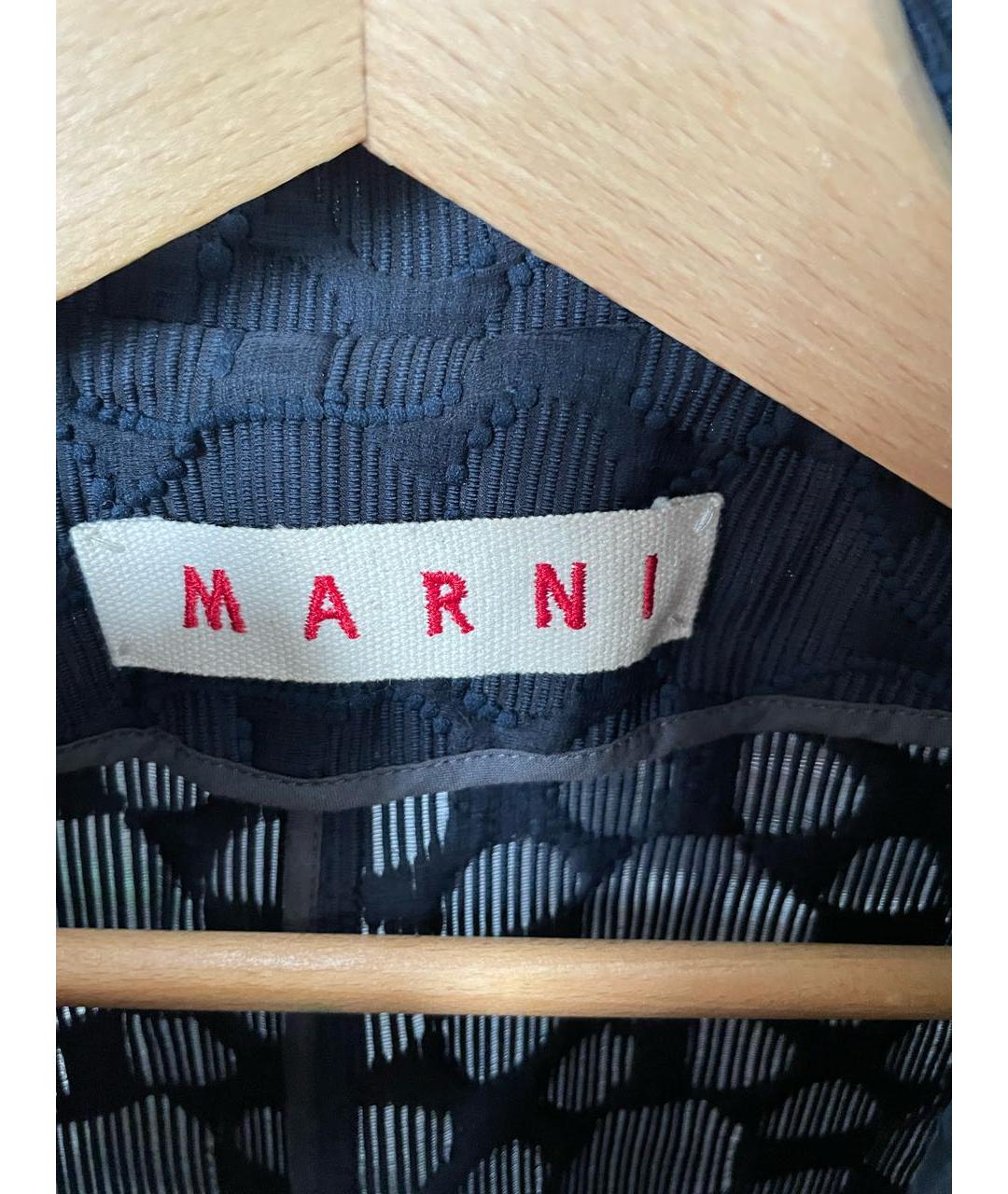 MARNI Темно-синий полиамидовый тренч/плащ, фото 3