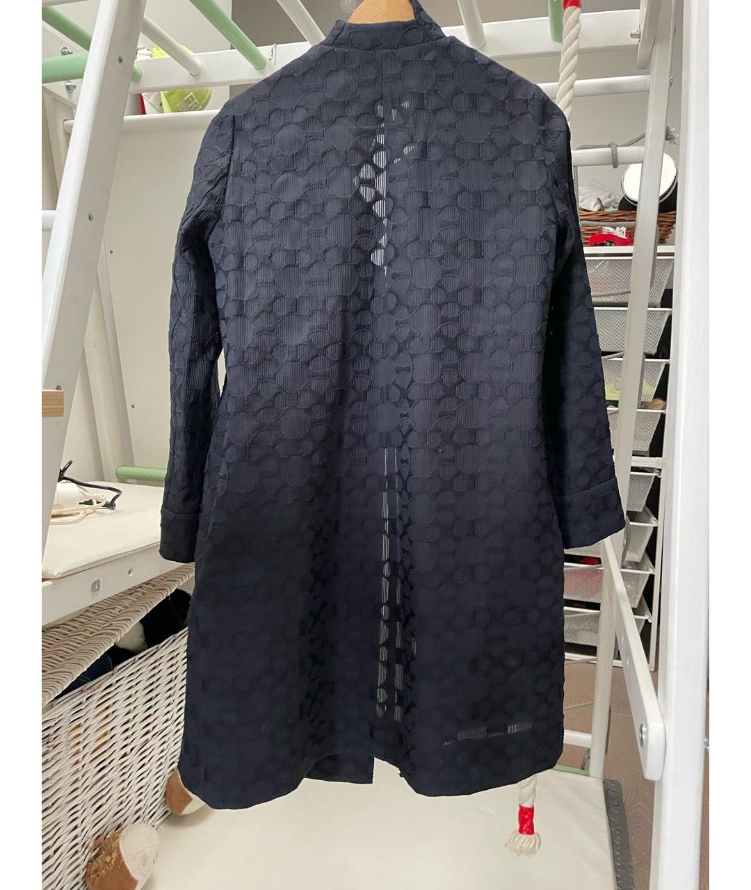 MARNI Темно-синий полиамидовый тренч/плащ, фото 2