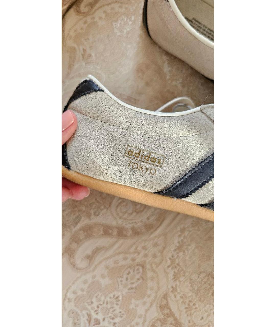 ADIDAS Бежевые замшевые кеды, фото 6