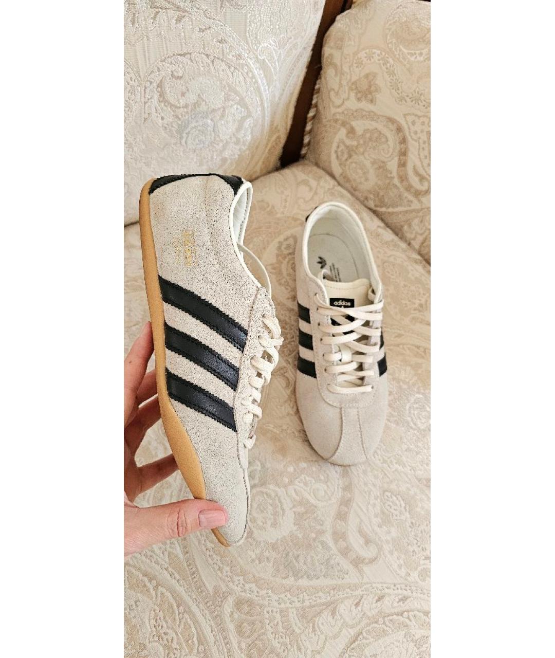 ADIDAS Бежевые замшевые кеды, фото 8