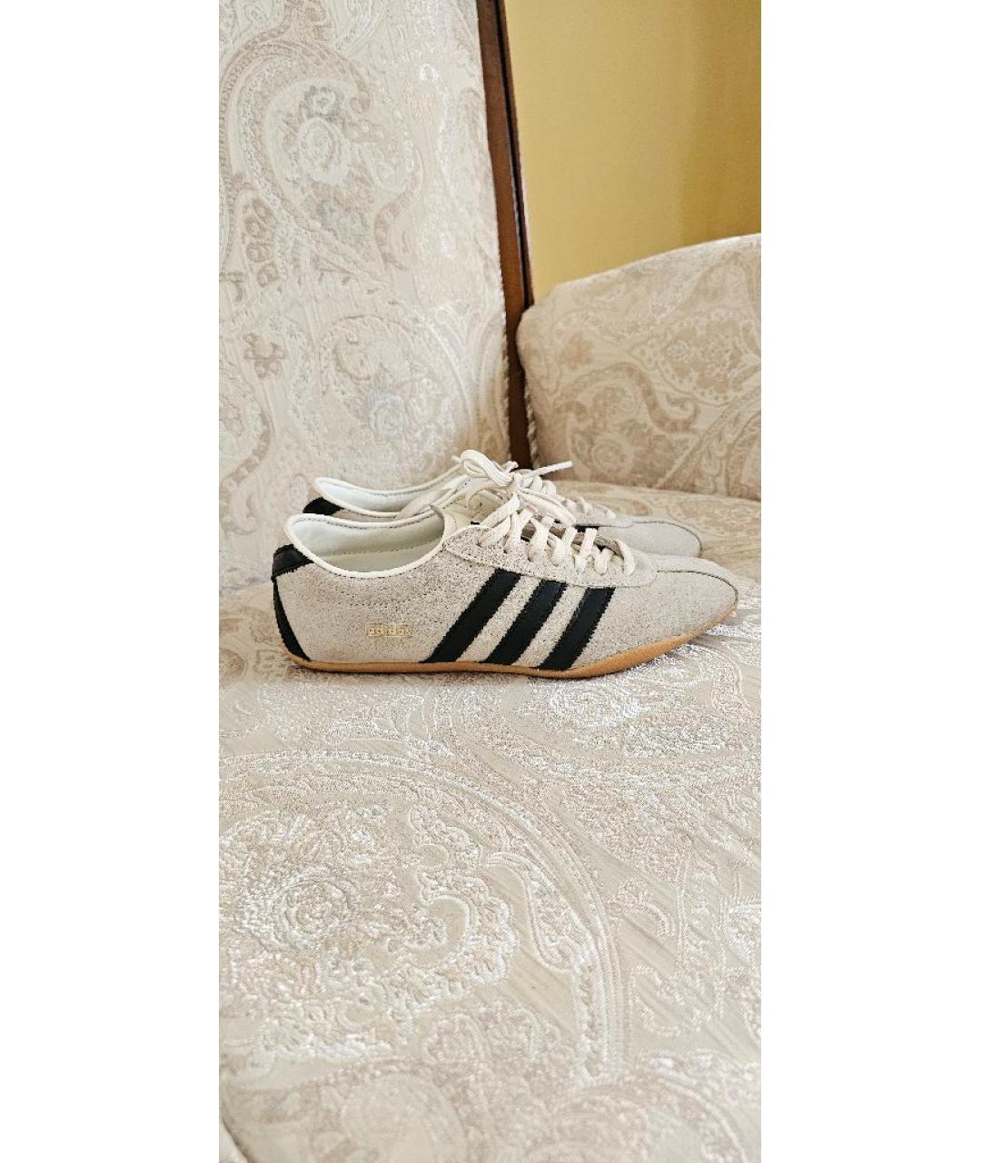 ADIDAS Бежевые замшевые кеды, фото 10