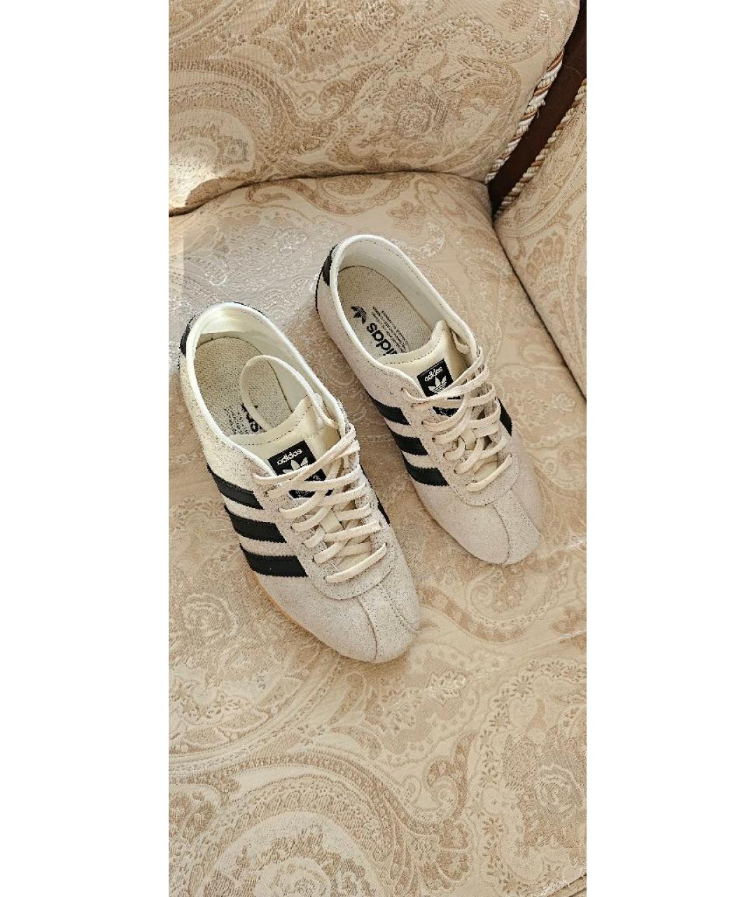 ADIDAS Бежевые замшевые кеды, фото 3