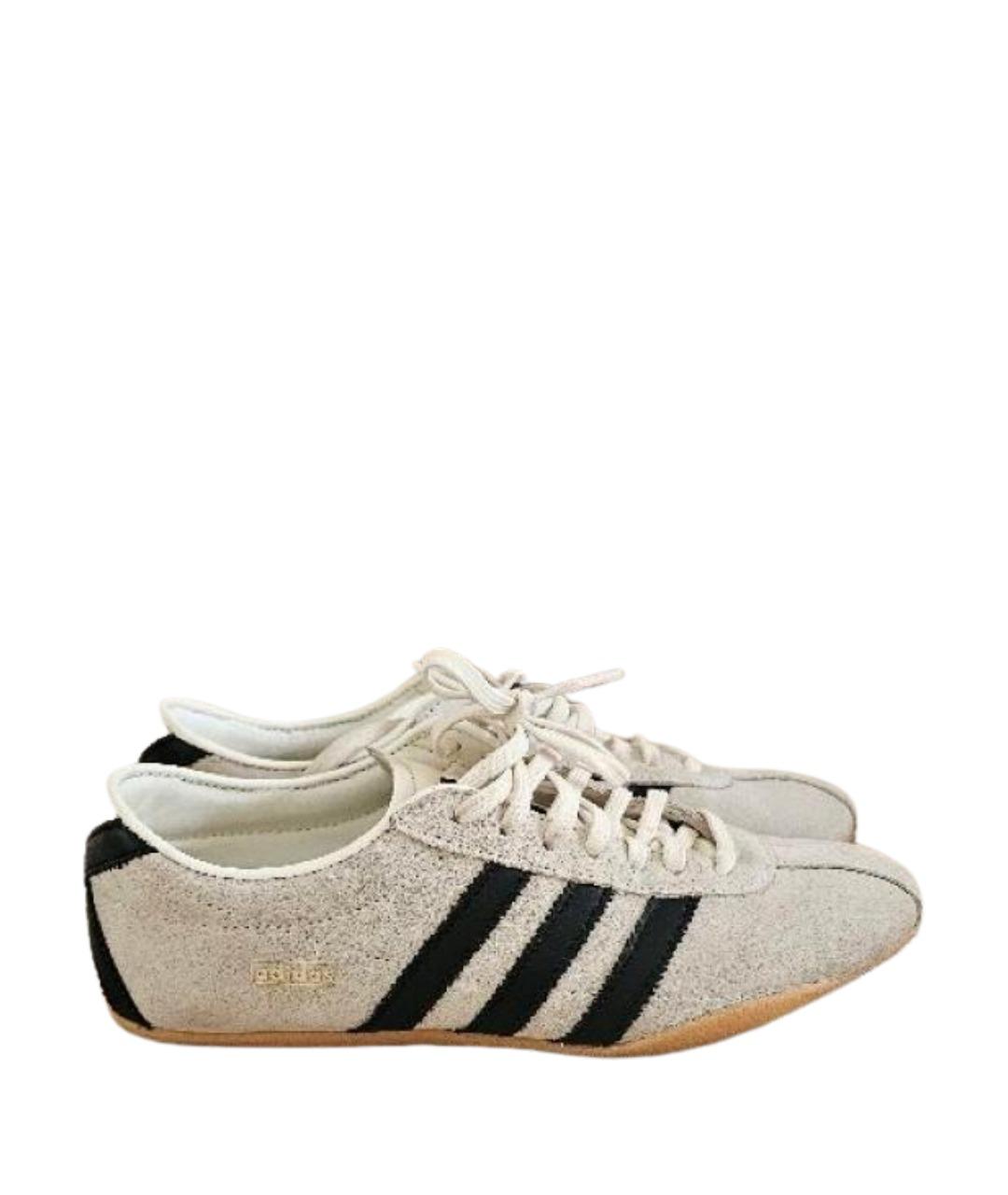 ADIDAS Бежевые замшевые кеды, фото 1