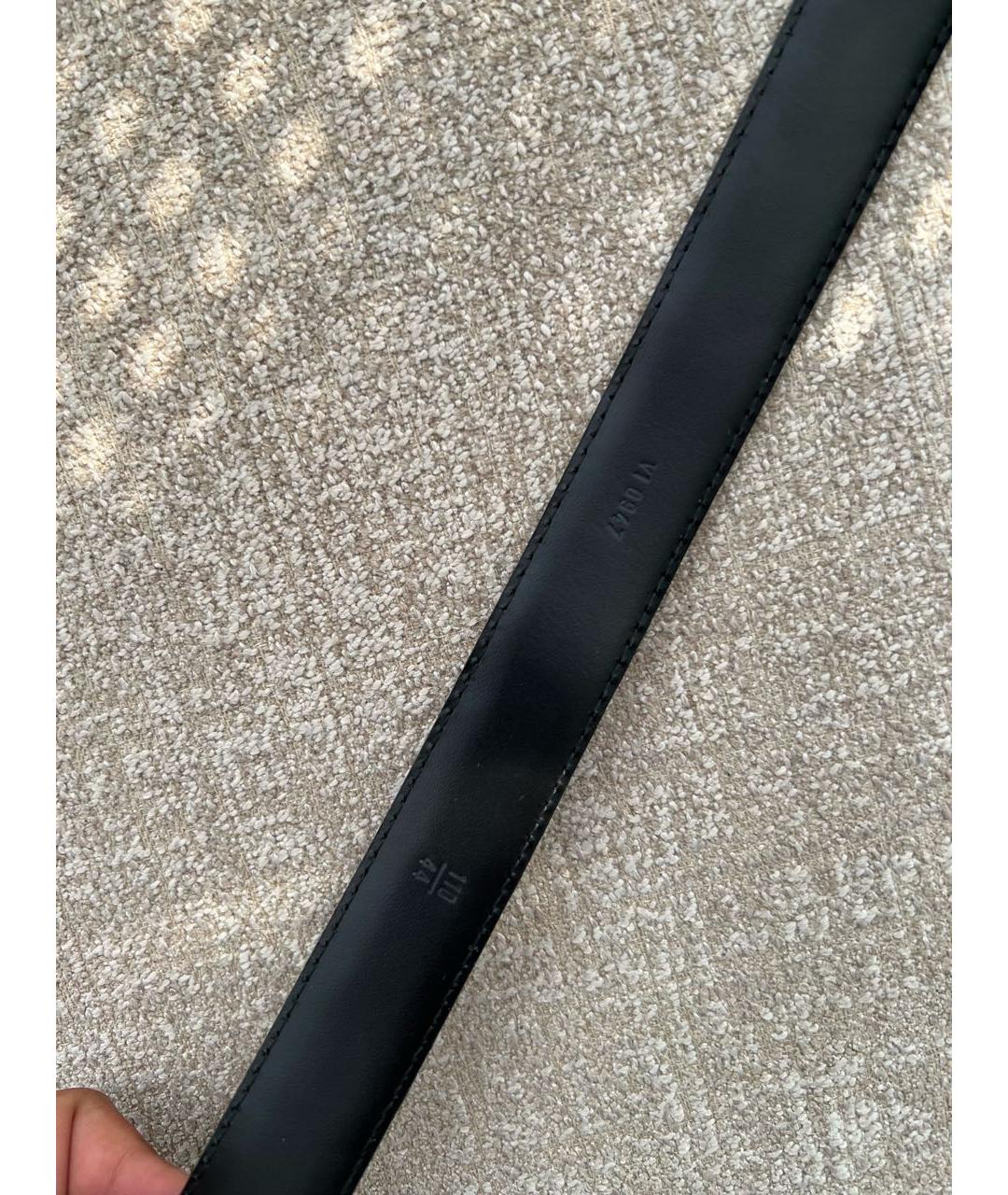 LOUIS VUITTON Черный кожаный ремень, фото 5