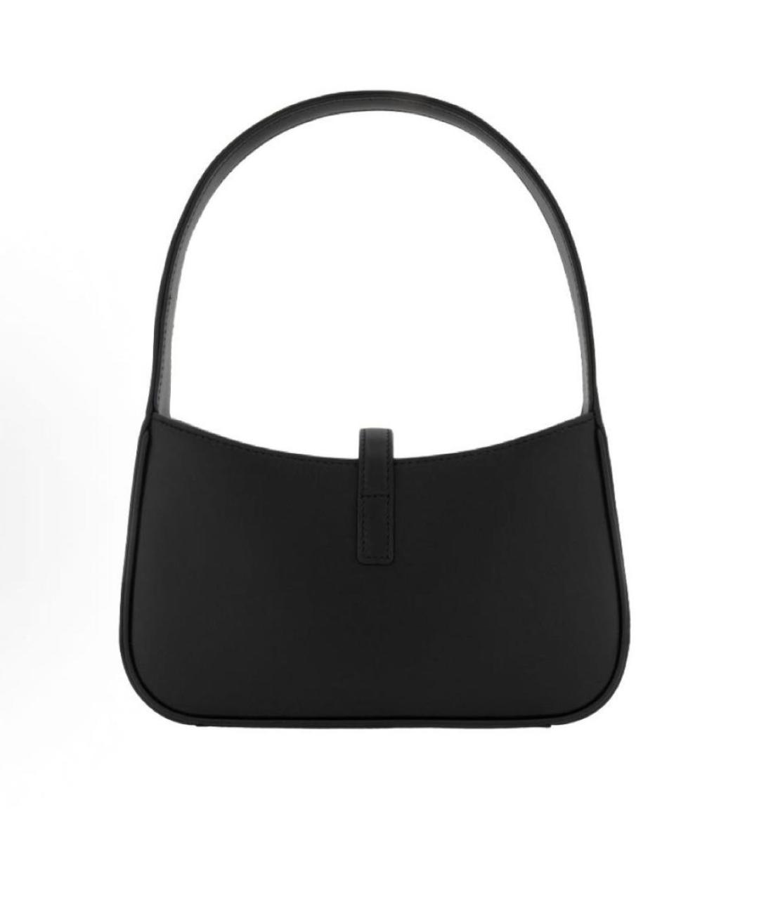 SAINT LAURENT Черная кожаная сумка с короткими ручками, фото 3