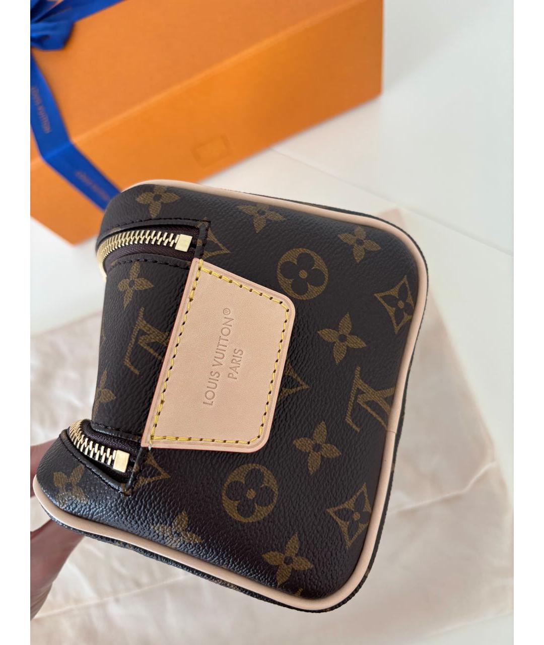 LOUIS VUITTON Коричневая косметичка, фото 5