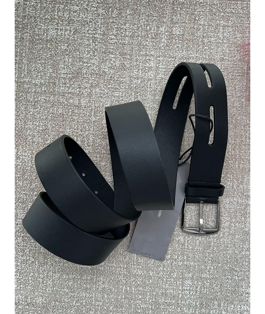 CHRISTIAN DIOR Черный кожаный ремень, фото 8