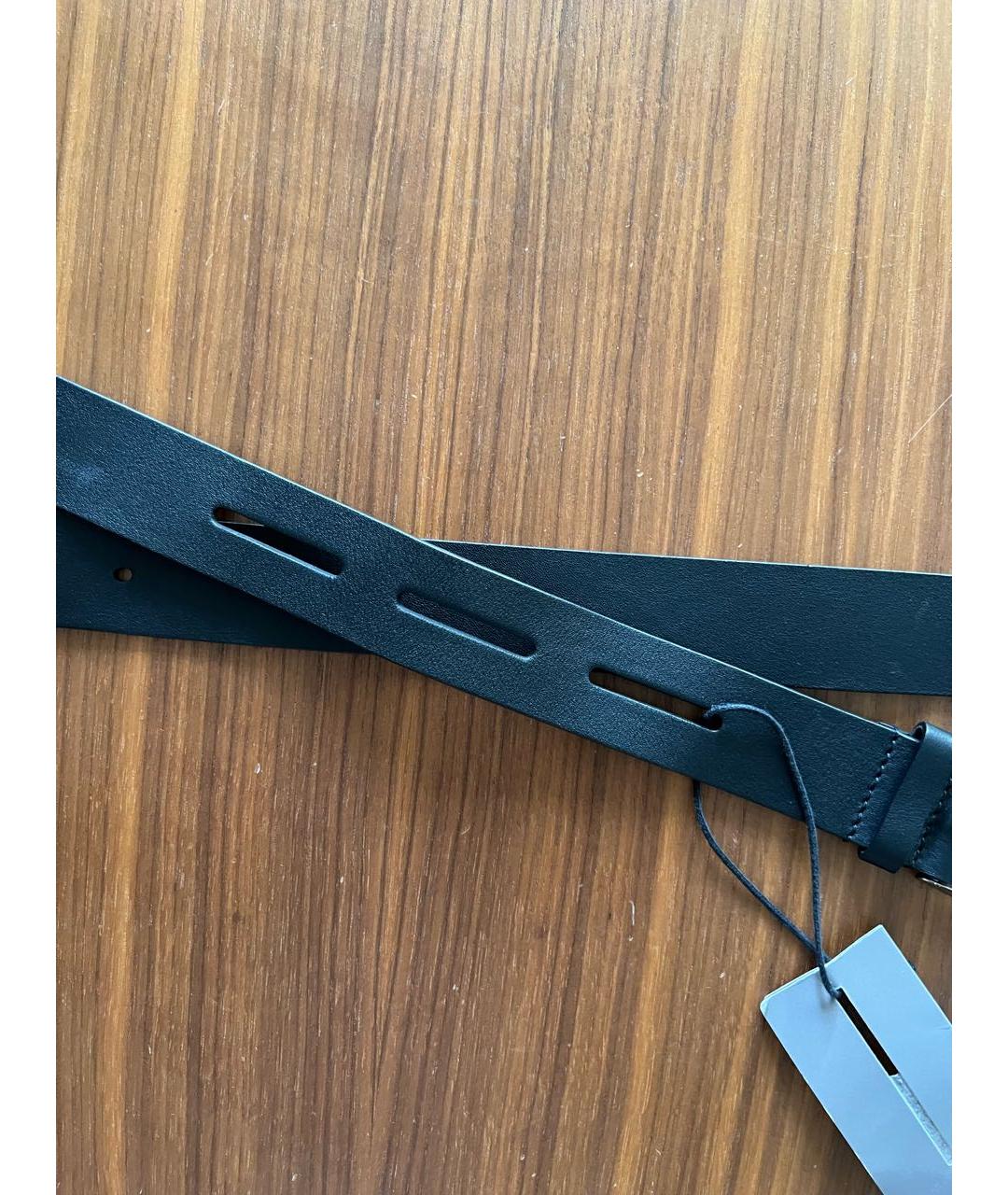 CHRISTIAN DIOR Черный кожаный ремень, фото 7