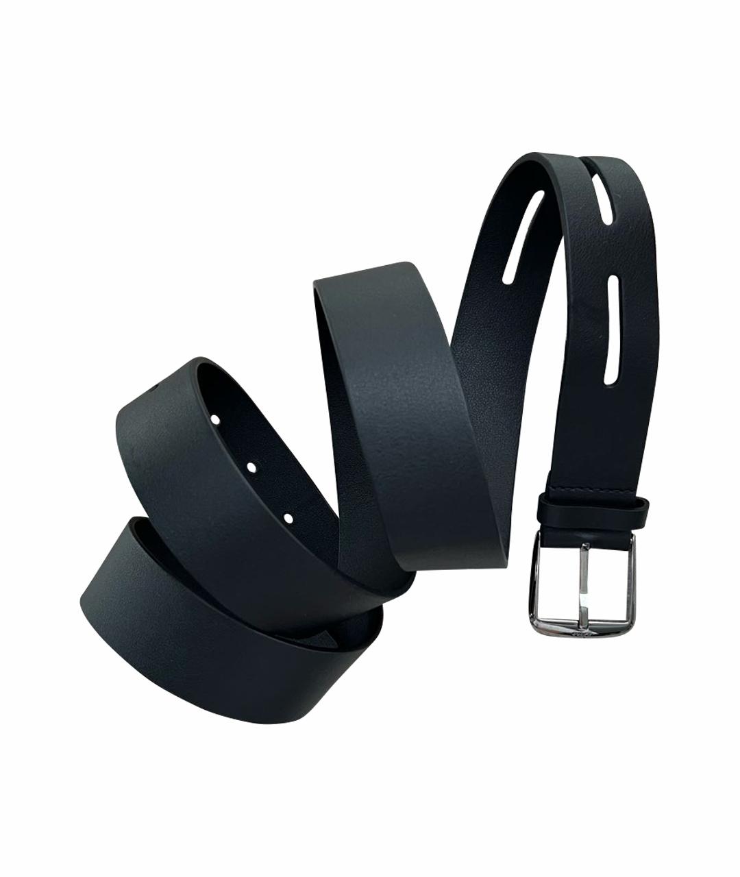 CHRISTIAN DIOR Черный кожаный ремень, фото 1