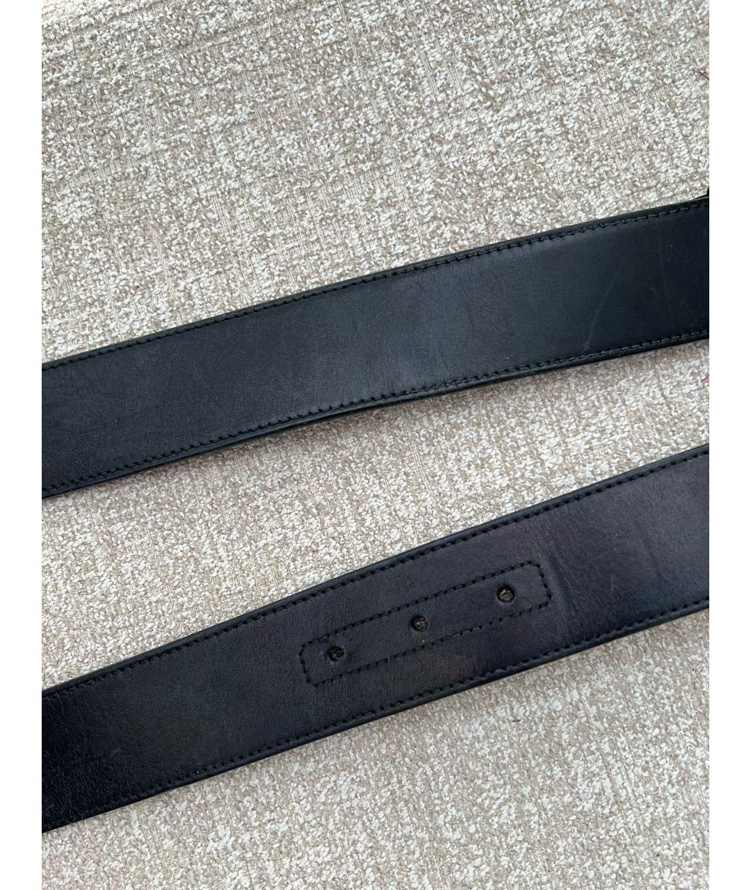 GUCCI Черный кожаный ремень, фото 4