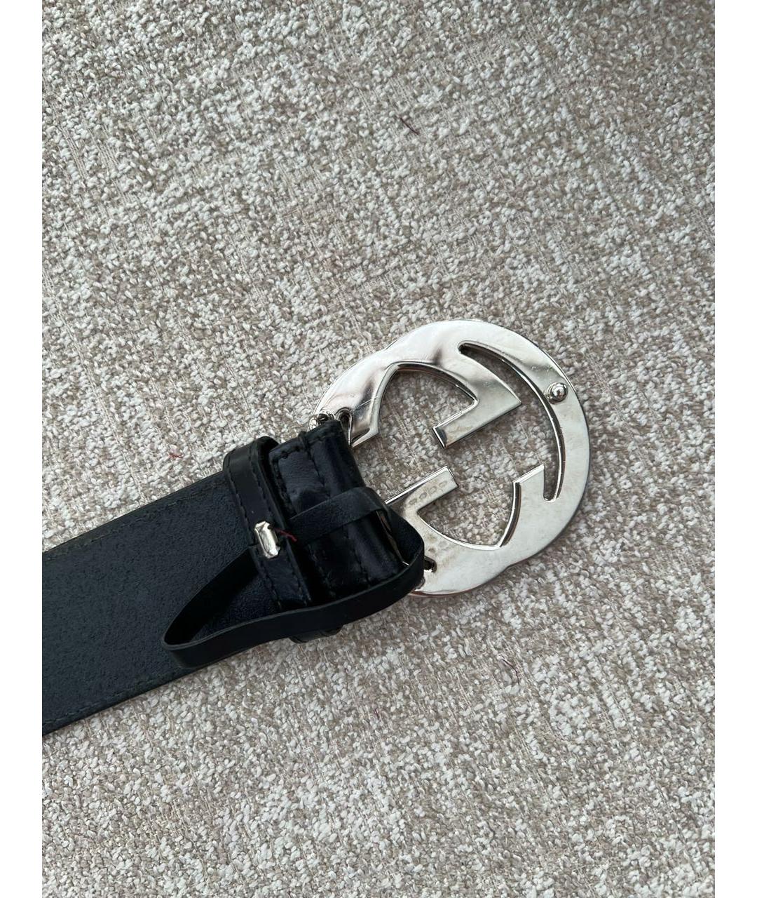 GUCCI Черный кожаный ремень, фото 7