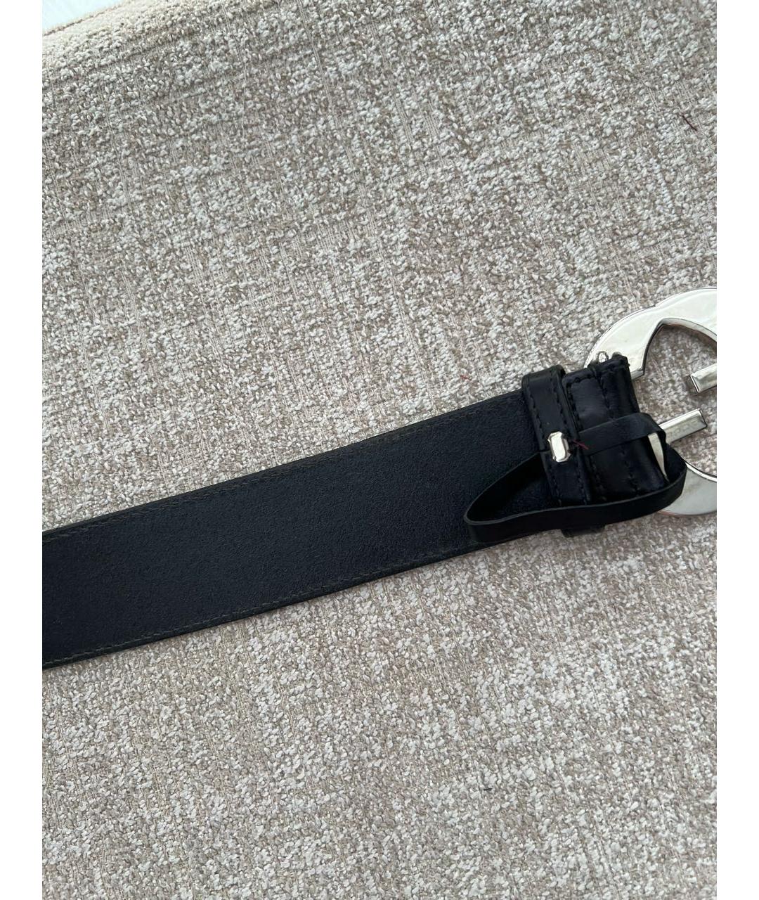 GUCCI Черный кожаный ремень, фото 6