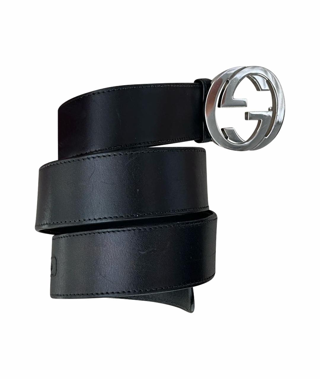 GUCCI Черный кожаный ремень, фото 10