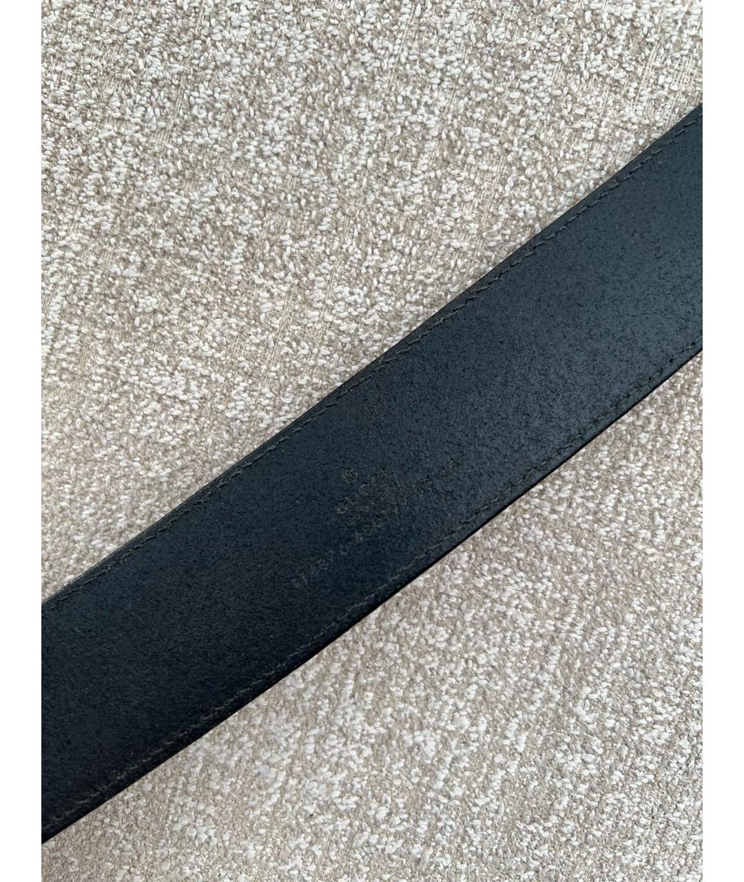 GUCCI Черный кожаный ремень, фото 3