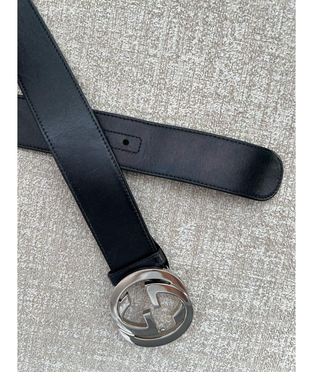 GUCCI Черный кожаный ремень, фото 8