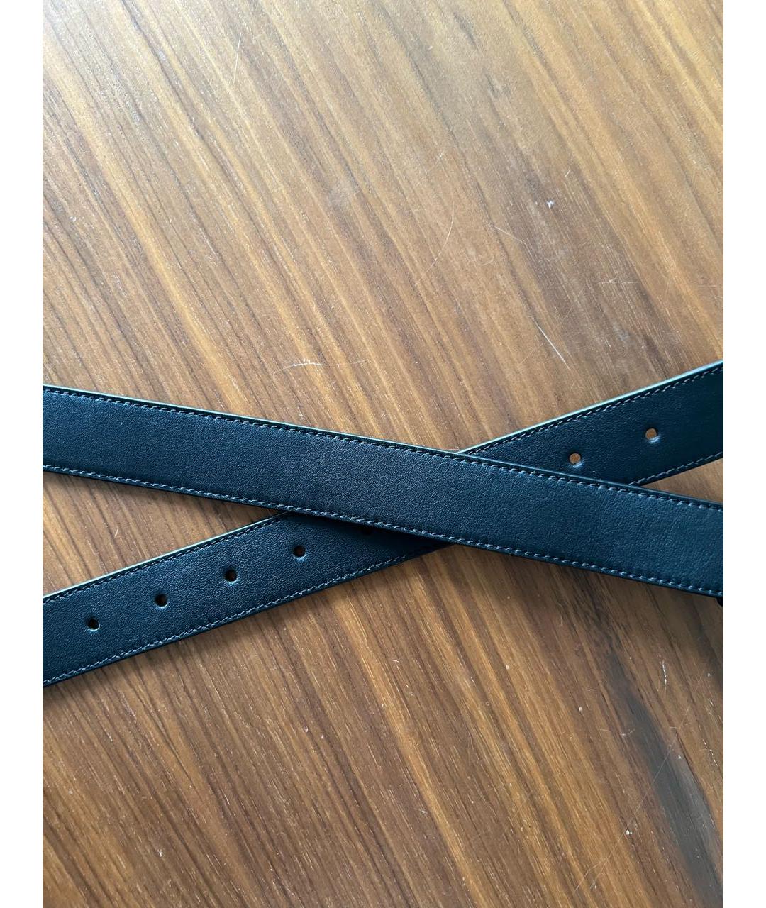 GUCCI Черный кожаный ремень, фото 6