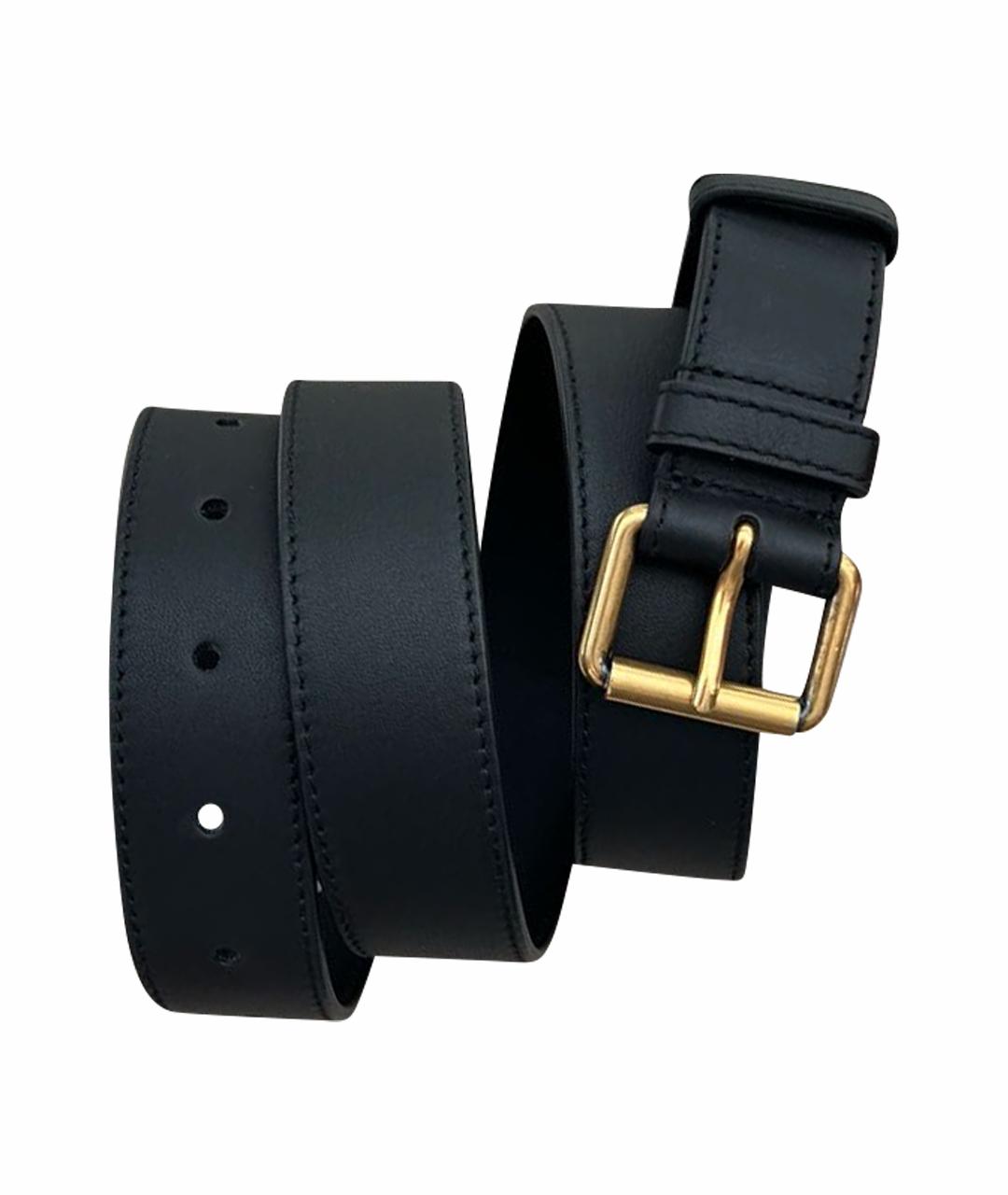 GUCCI Черный кожаный ремень, фото 1