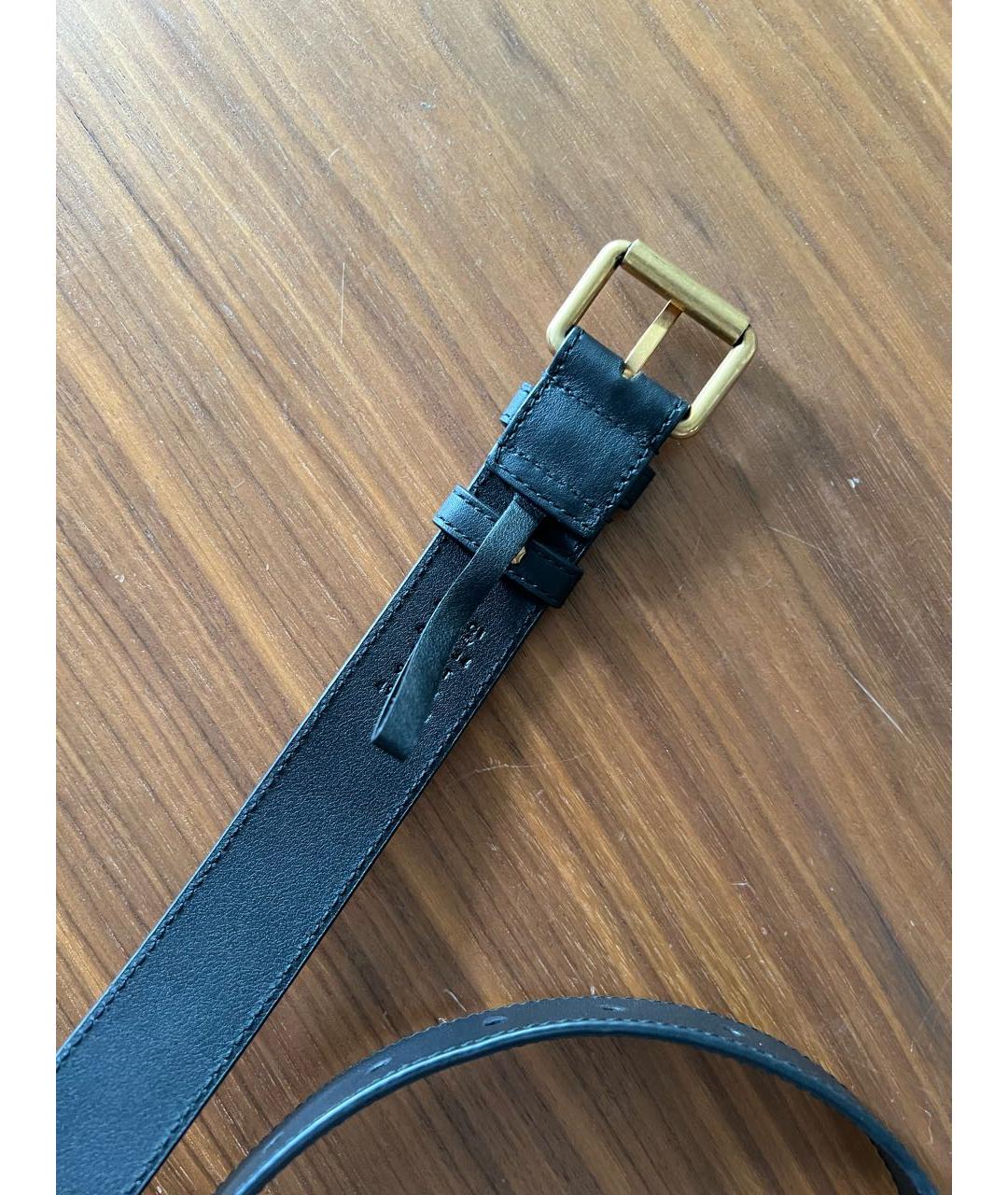 GUCCI Черный кожаный ремень, фото 4