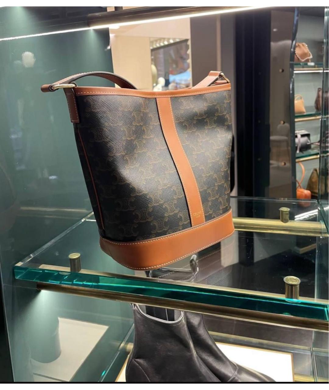 CELINE Коричневая сумка через плечо, фото 3