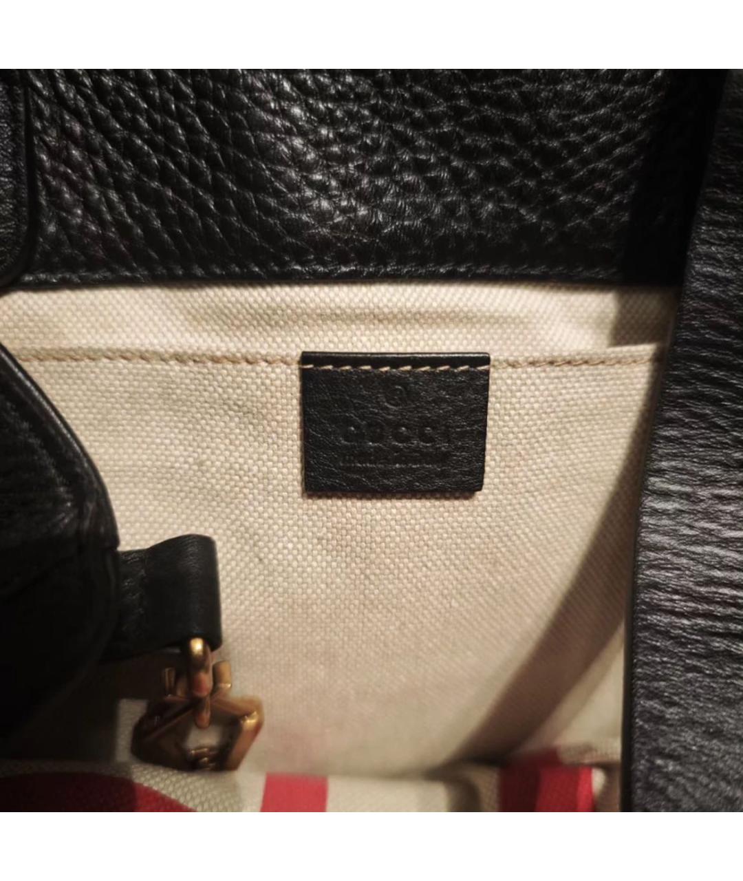 GUCCI Черный кожаный рюкзак, фото 4