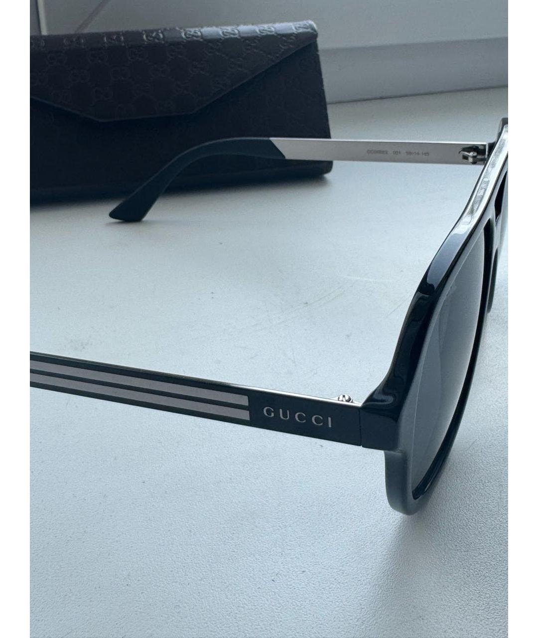 GUCCI Черные пластиковые солнцезащитные очки, фото 3