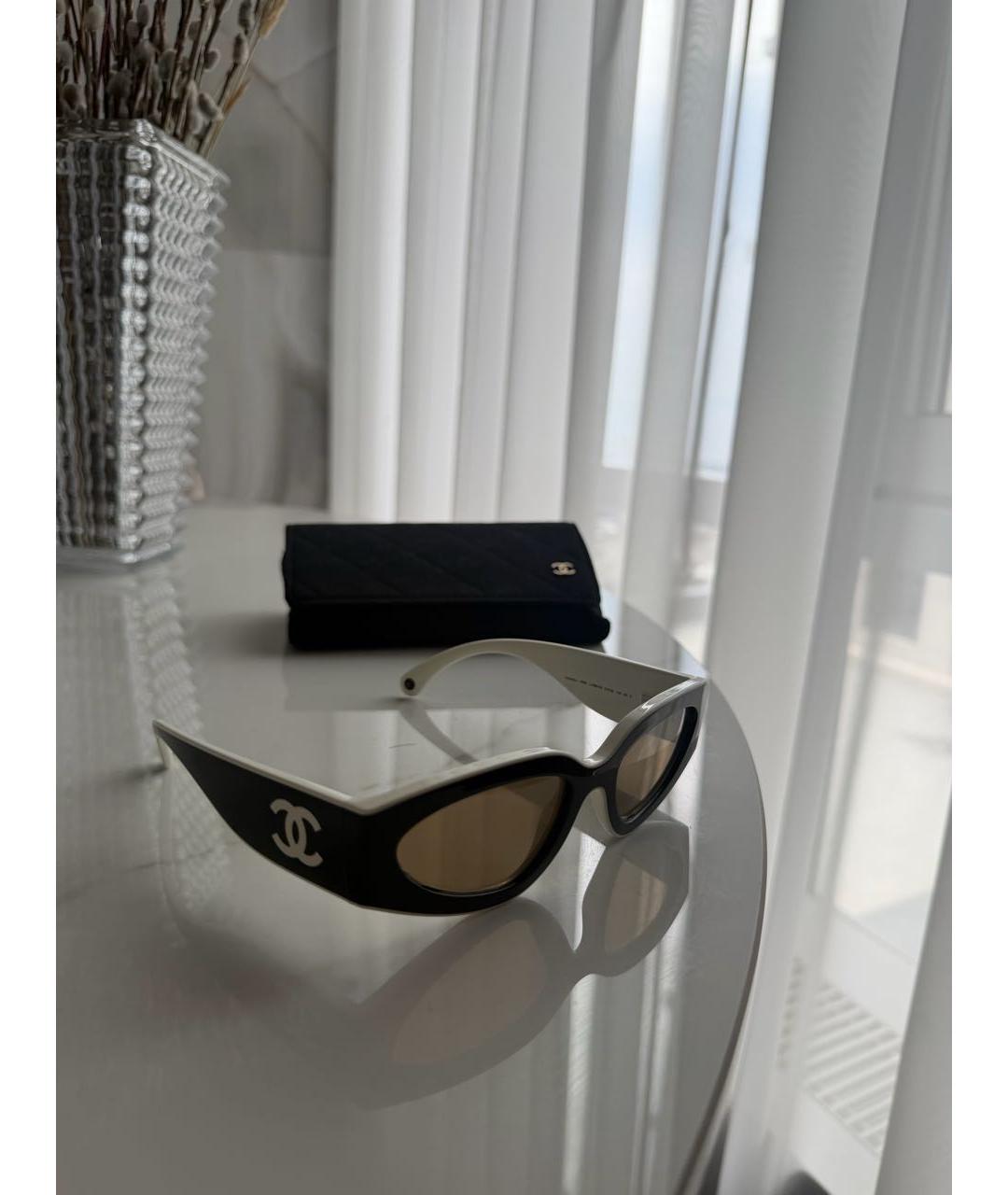 CHANEL Черные пластиковые солнцезащитные очки, фото 7