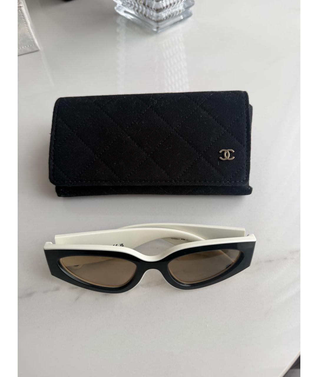 CHANEL Черные пластиковые солнцезащитные очки, фото 2