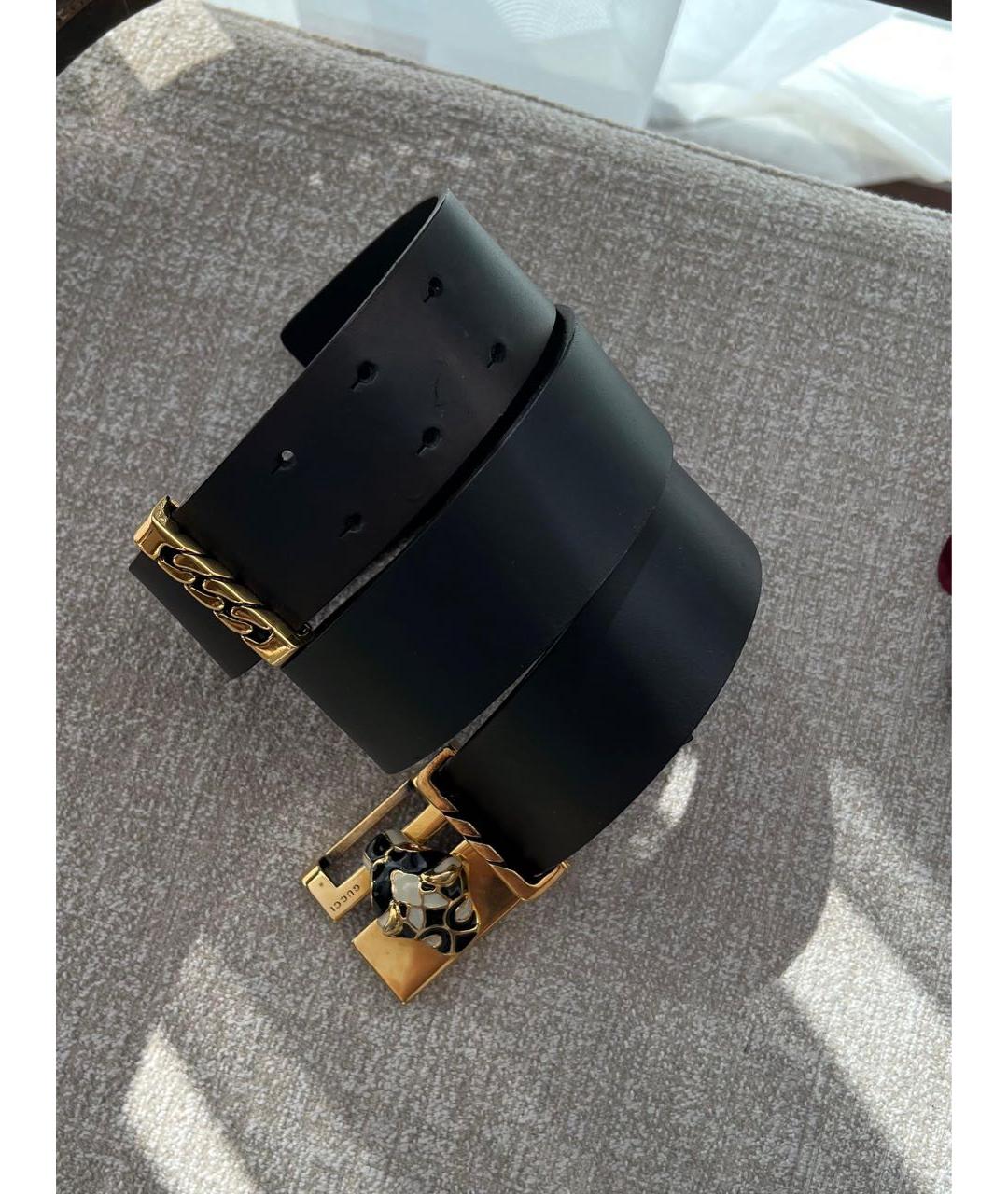 GUCCI Черный кожаный ремень, фото 9