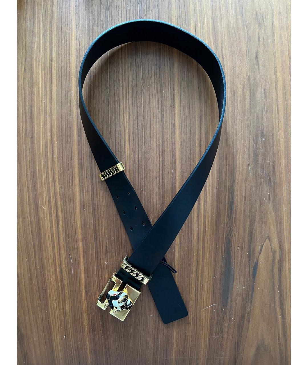 GUCCI Черный кожаный ремень, фото 8