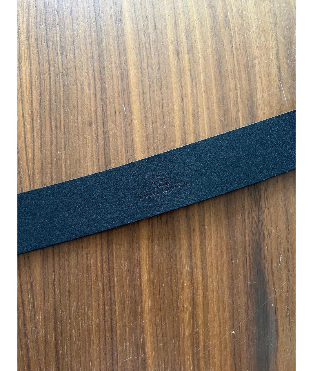 GUCCI Черный кожаный ремень, фото 3