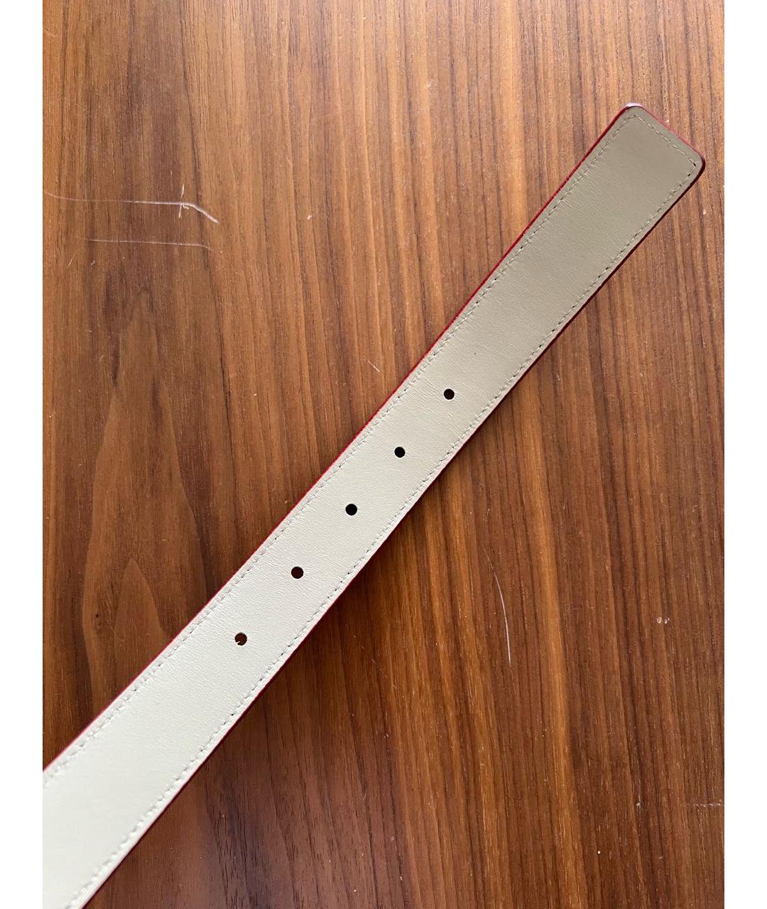 BOTTEGA VENETA Красный кожаный ремень, фото 4