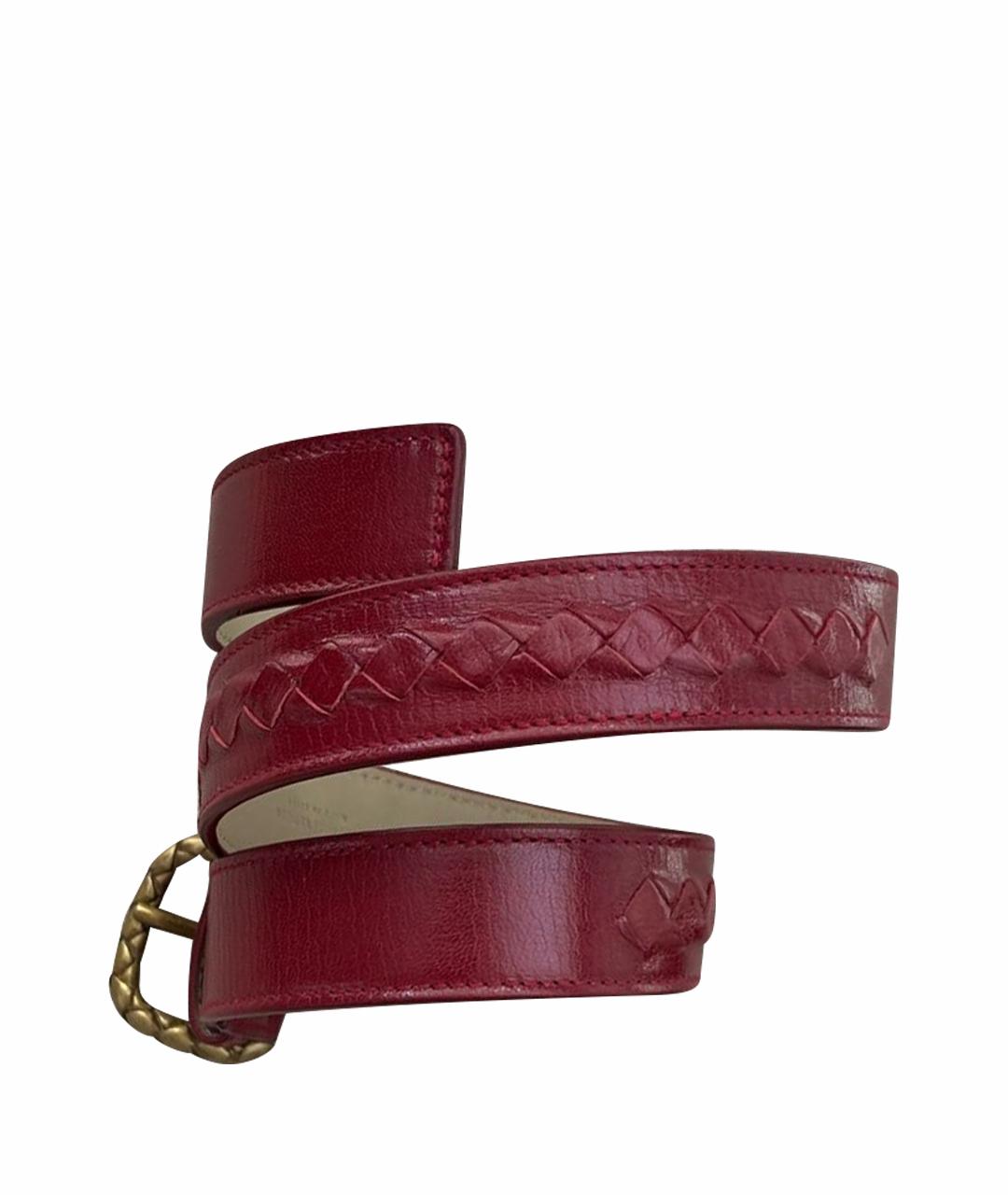 BOTTEGA VENETA Красный кожаный ремень, фото 1