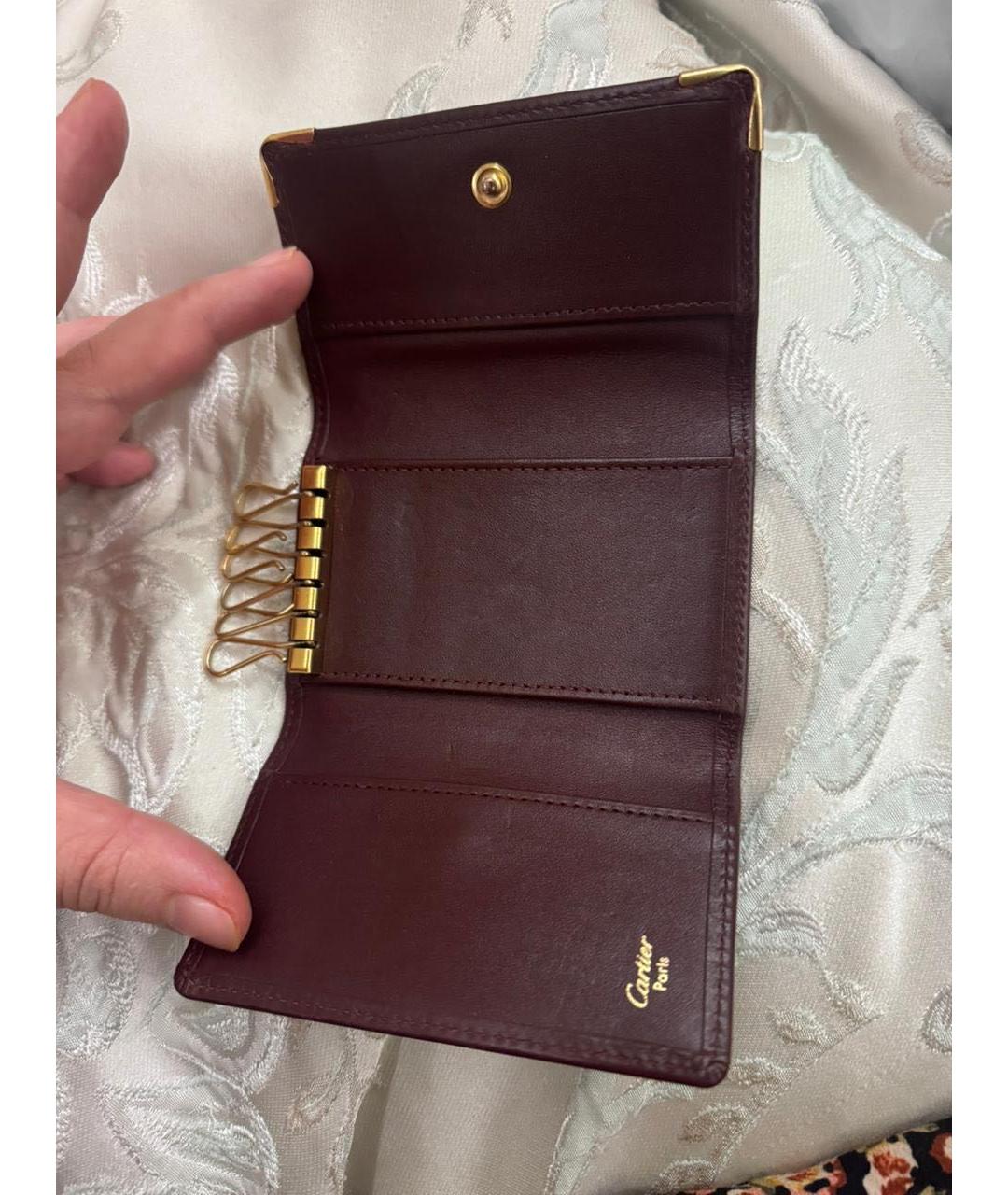 CARTIER Бордовая ключница, фото 4