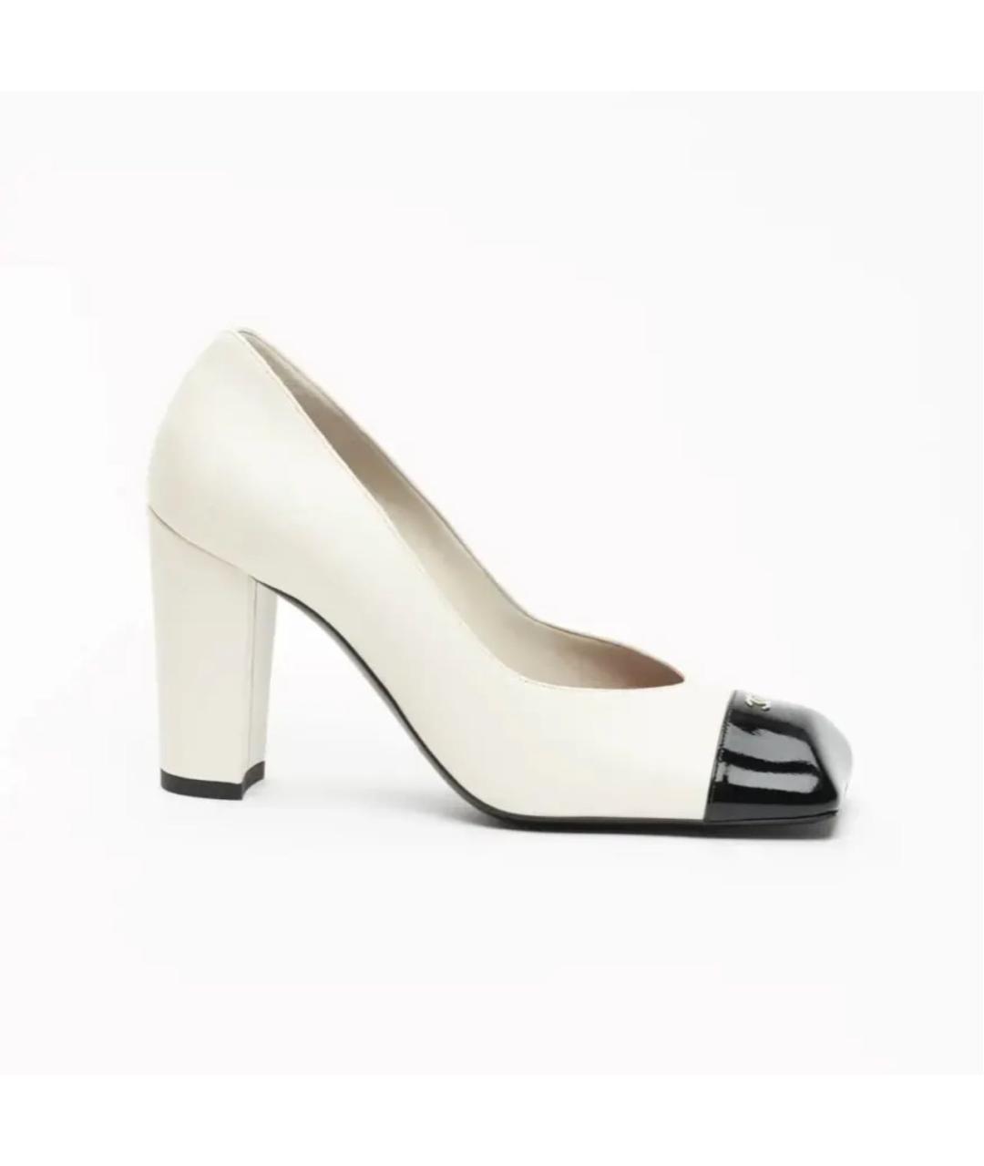 CHANEL Белые кожаные туфли, фото 7