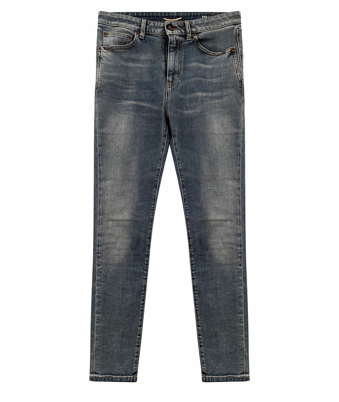 SAINT LAURENT Синие хлопко-эластановые джинсы слим, фото 1