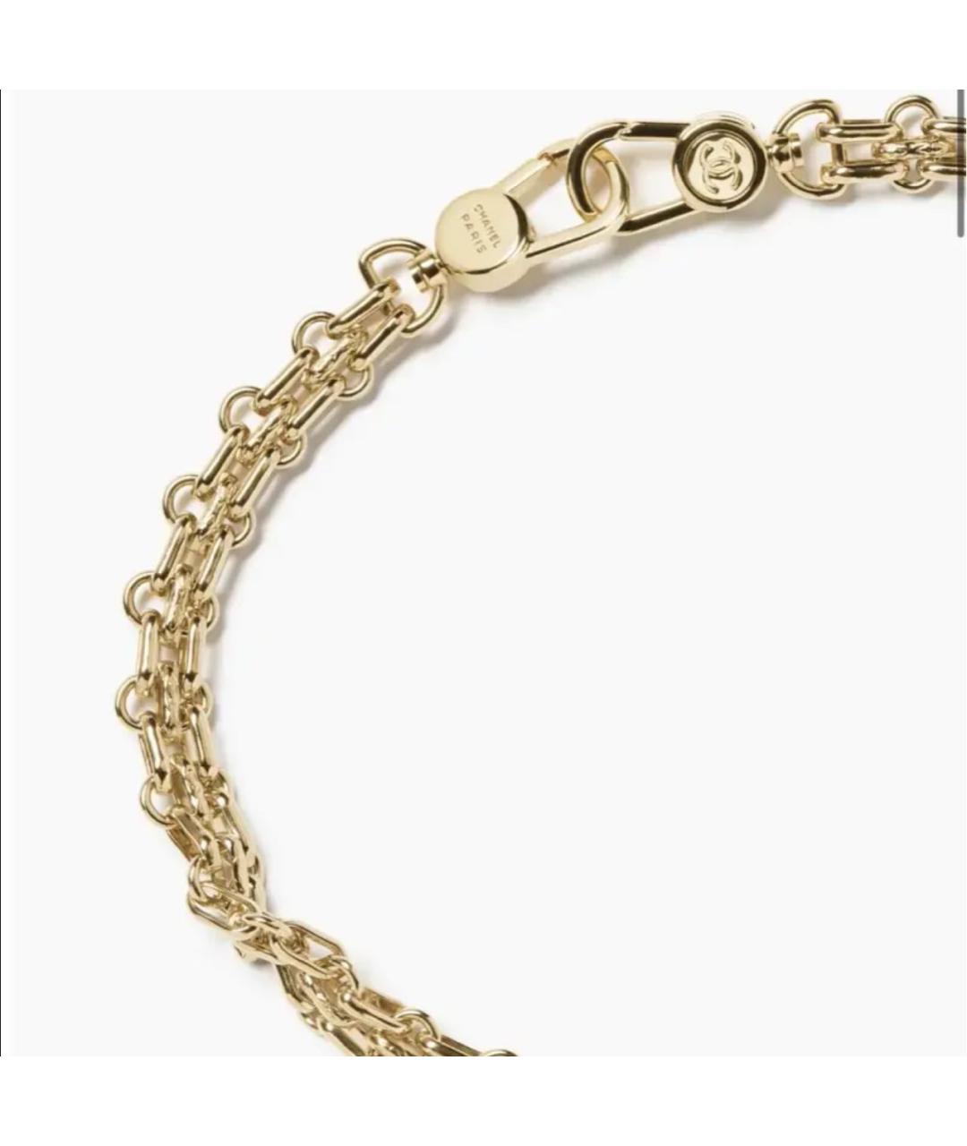 CHANEL Золотое металлическое колье, фото 3