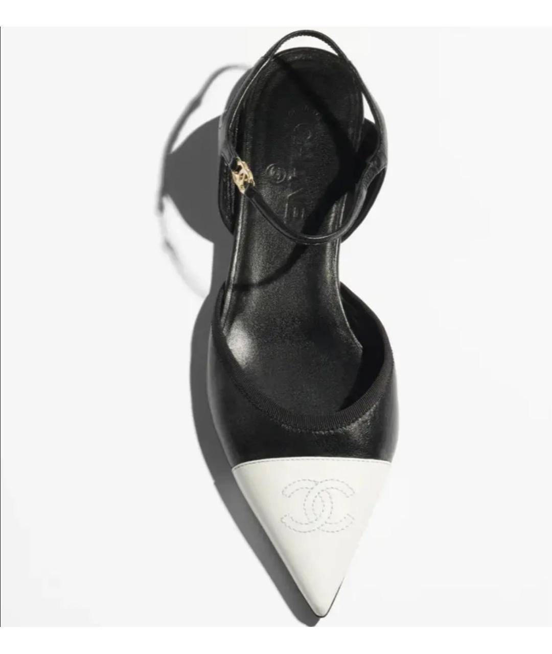 CHANEL Черные кожаные туфли, фото 4