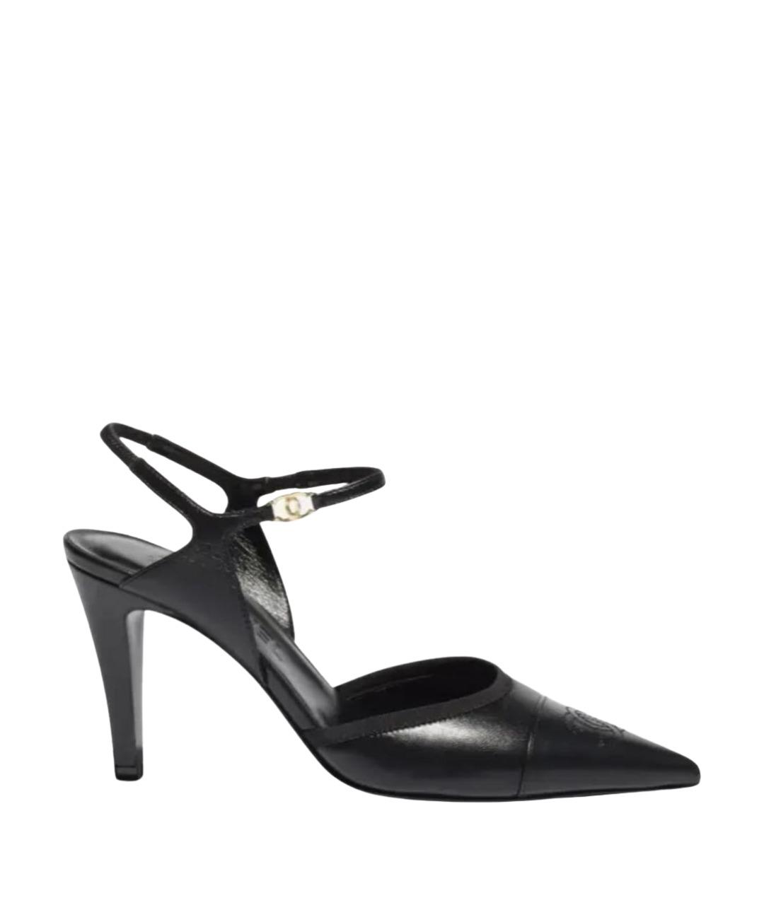 CHANEL Черные кожаные туфли, фото 1