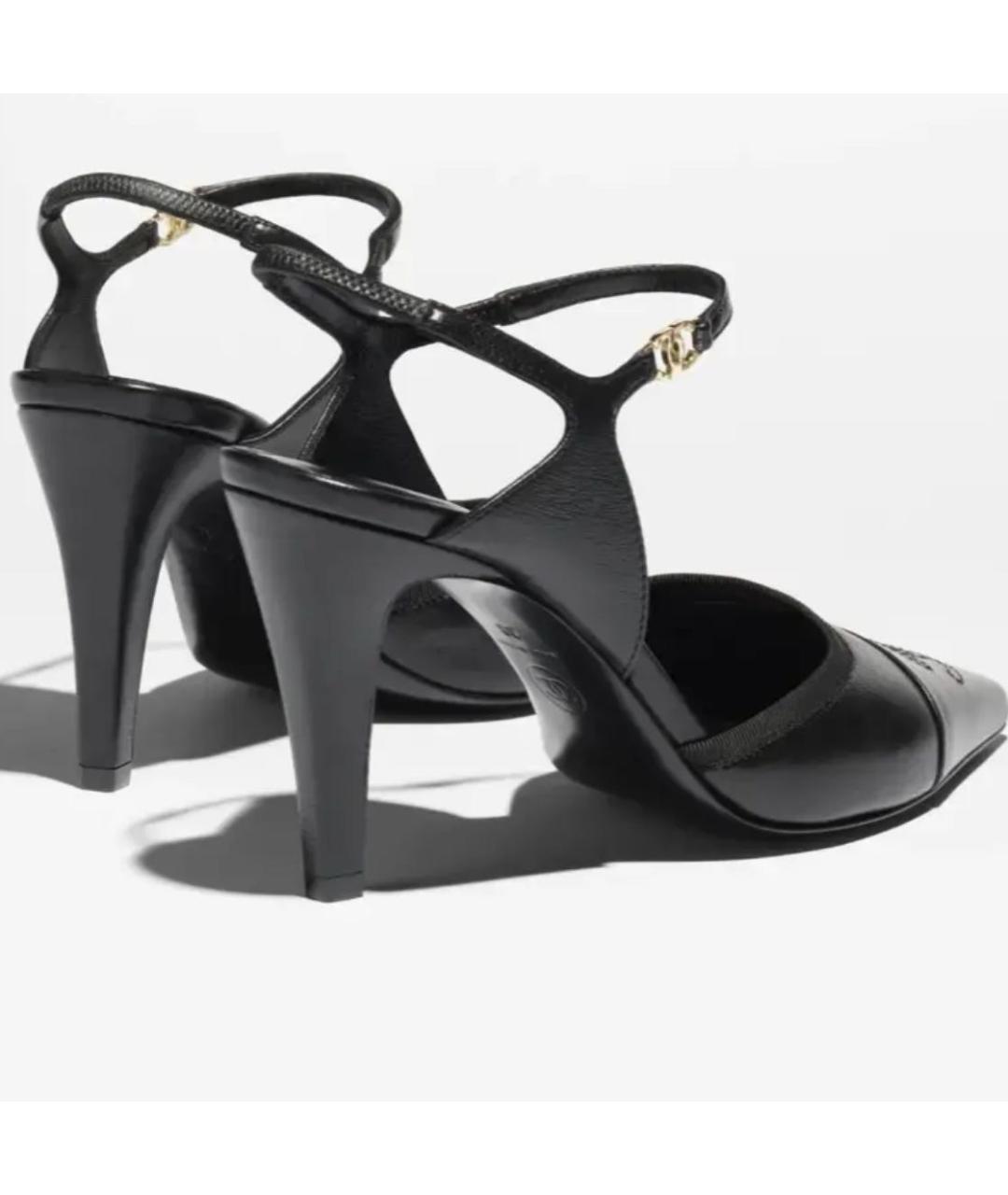 CHANEL Черные кожаные туфли, фото 2