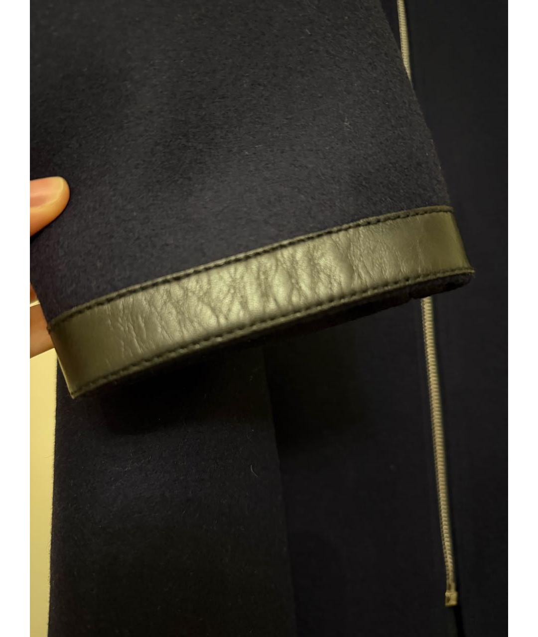 LOUIS VUITTON Темно-синее шерстяное пальто, фото 4