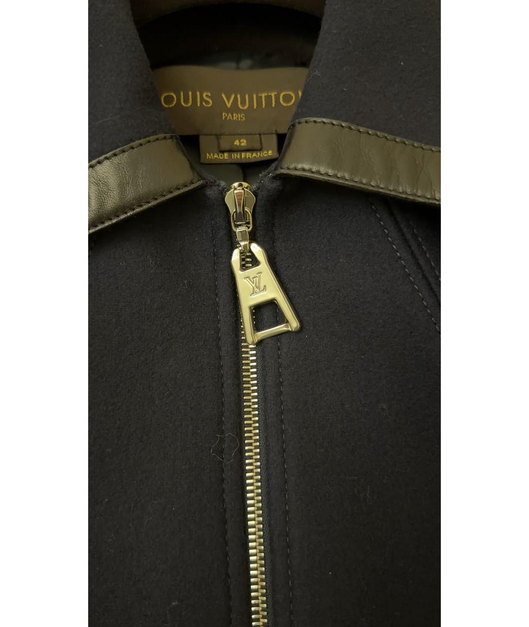 LOUIS VUITTON Темно-синее шерстяное пальто, фото 5