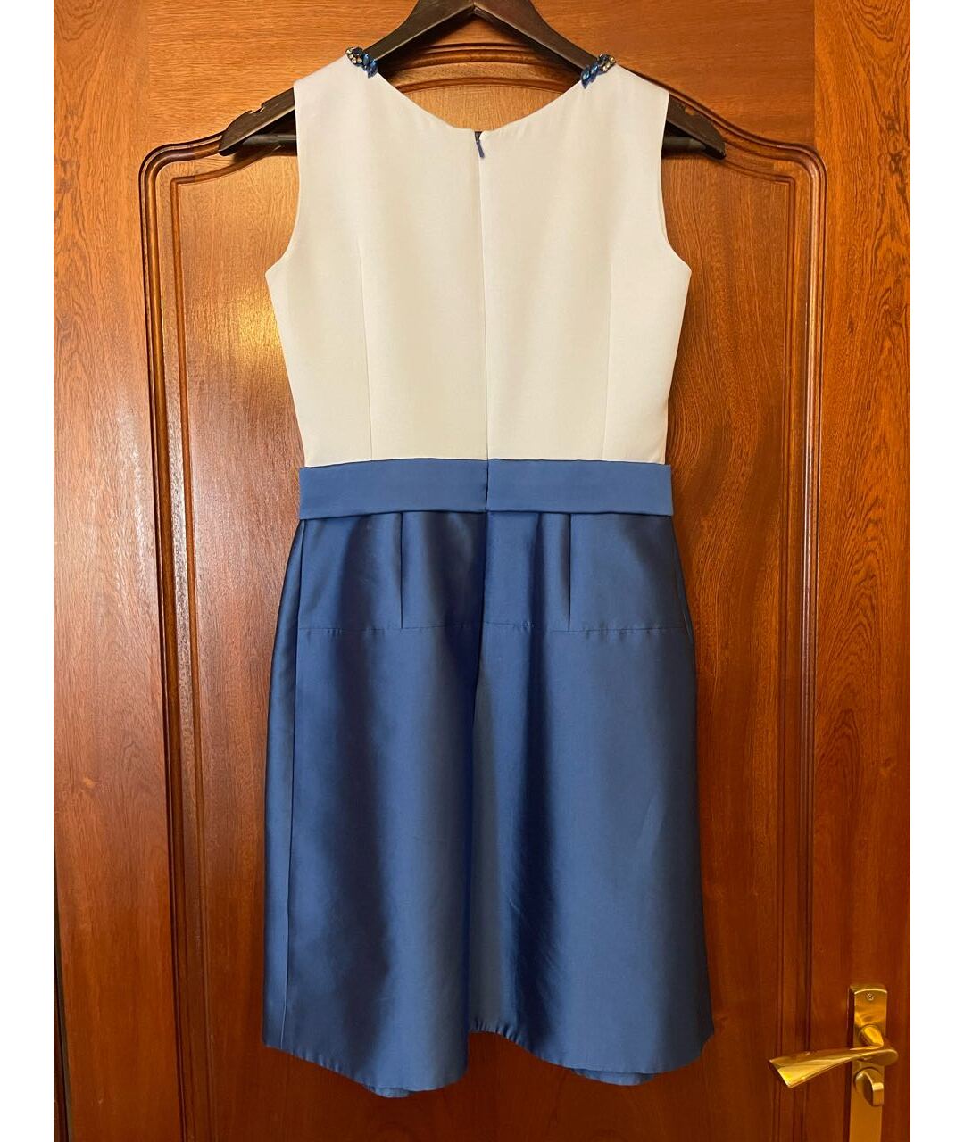 DICE KAYEK Синее шелковое коктейльное платье, фото 2