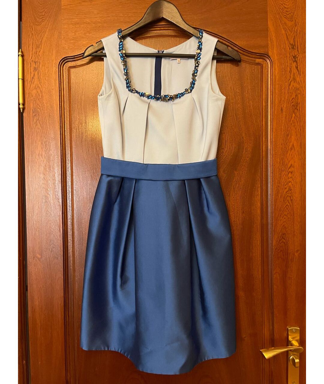 DICE KAYEK Синее шелковое коктейльное платье, фото 4