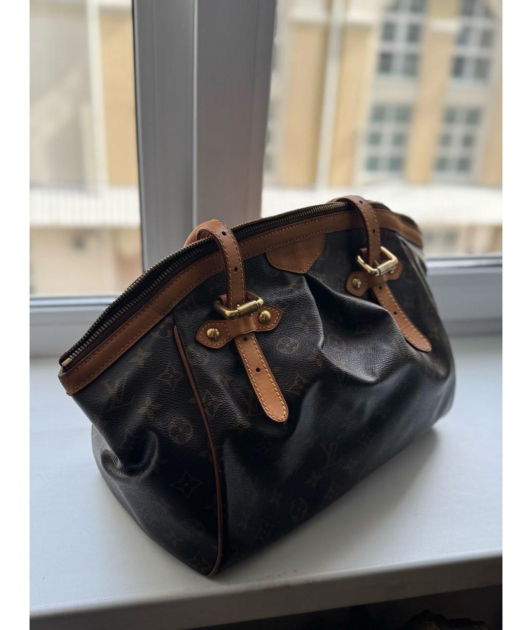 LOUIS VUITTON Коричневая сумка с короткими ручками, фото 2