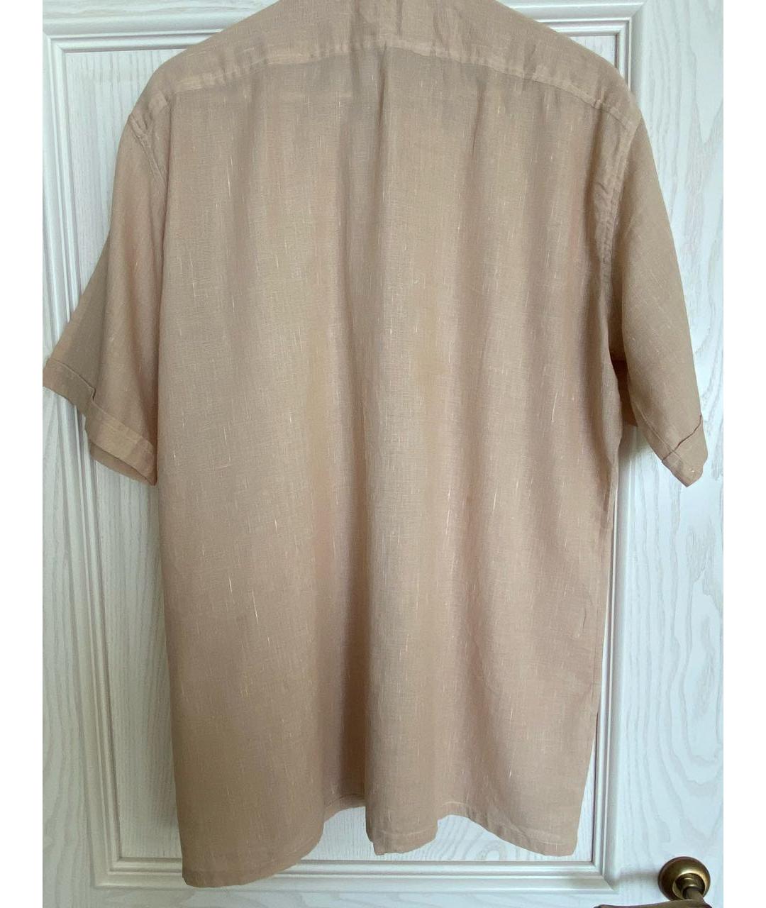 CHRISTIAN DIOR Бежевая хлопко-полиэстеровая кэжуал рубашка, фото 2