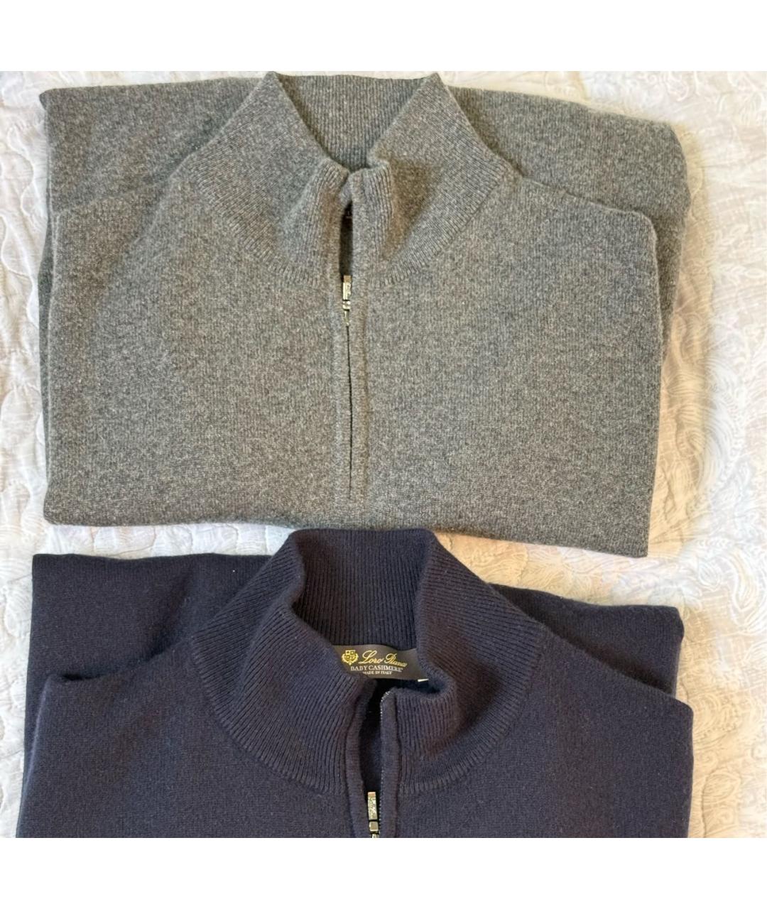 LORO PIANA Серый кашемировый джемпер / свитер, фото 7
