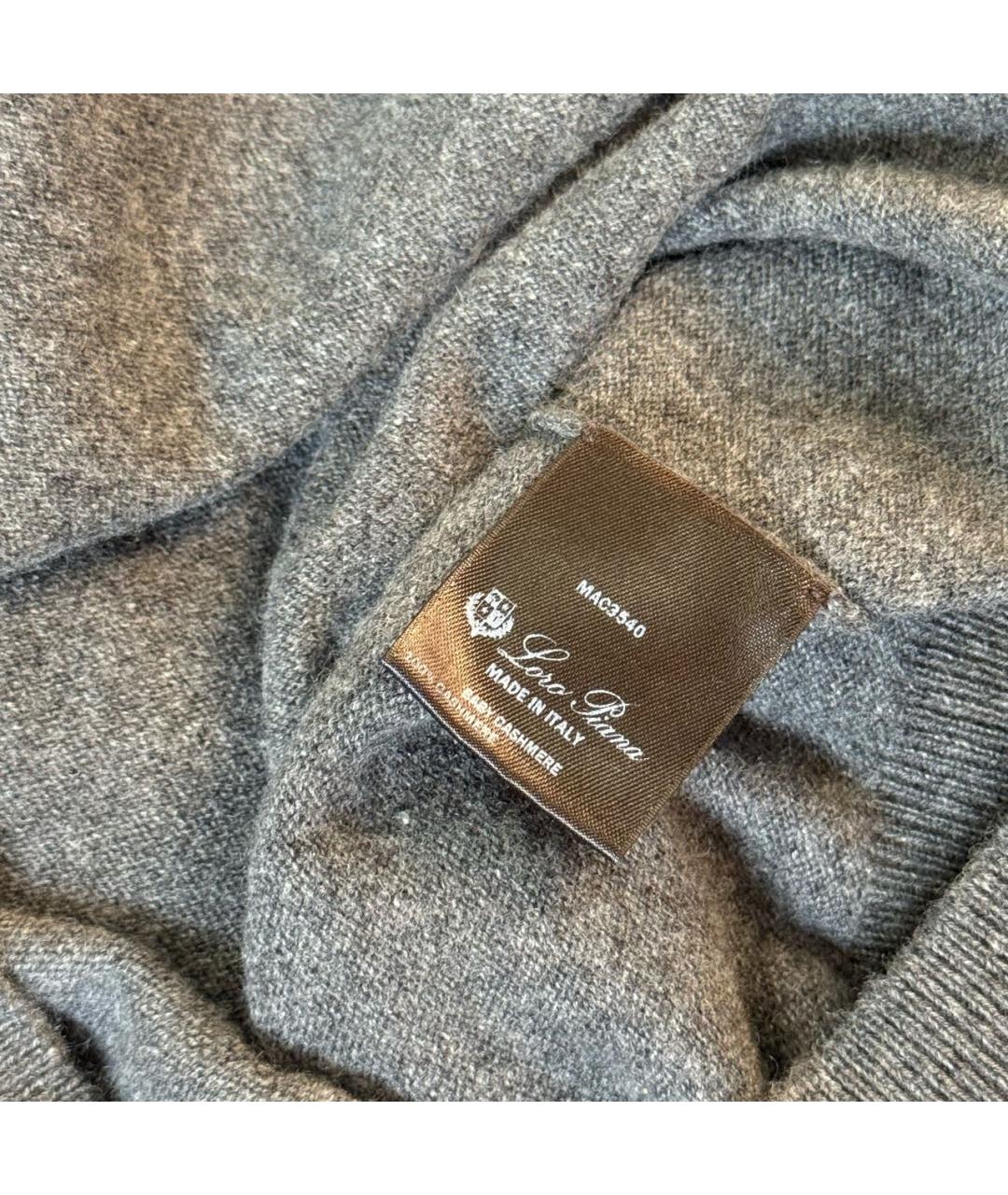 LORO PIANA Серый кашемировый джемпер / свитер, фото 6