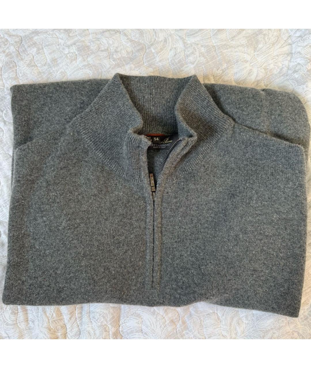 LORO PIANA Серый кашемировый джемпер / свитер, фото 5
